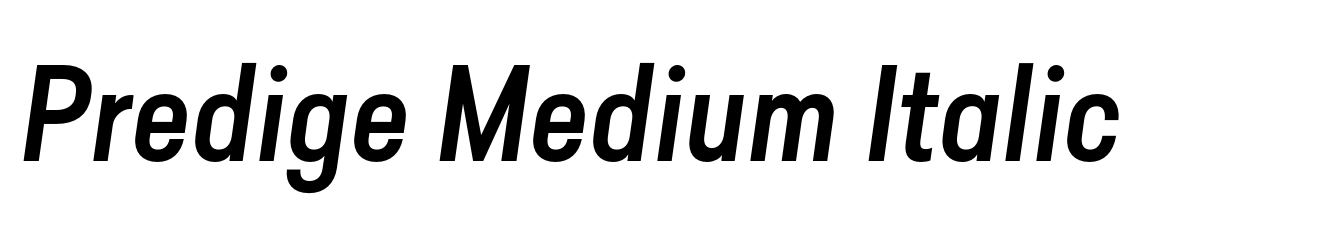 Predige Medium Italic